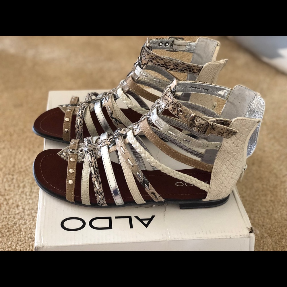 Aldo cream/nude sandal, worn once, size 37